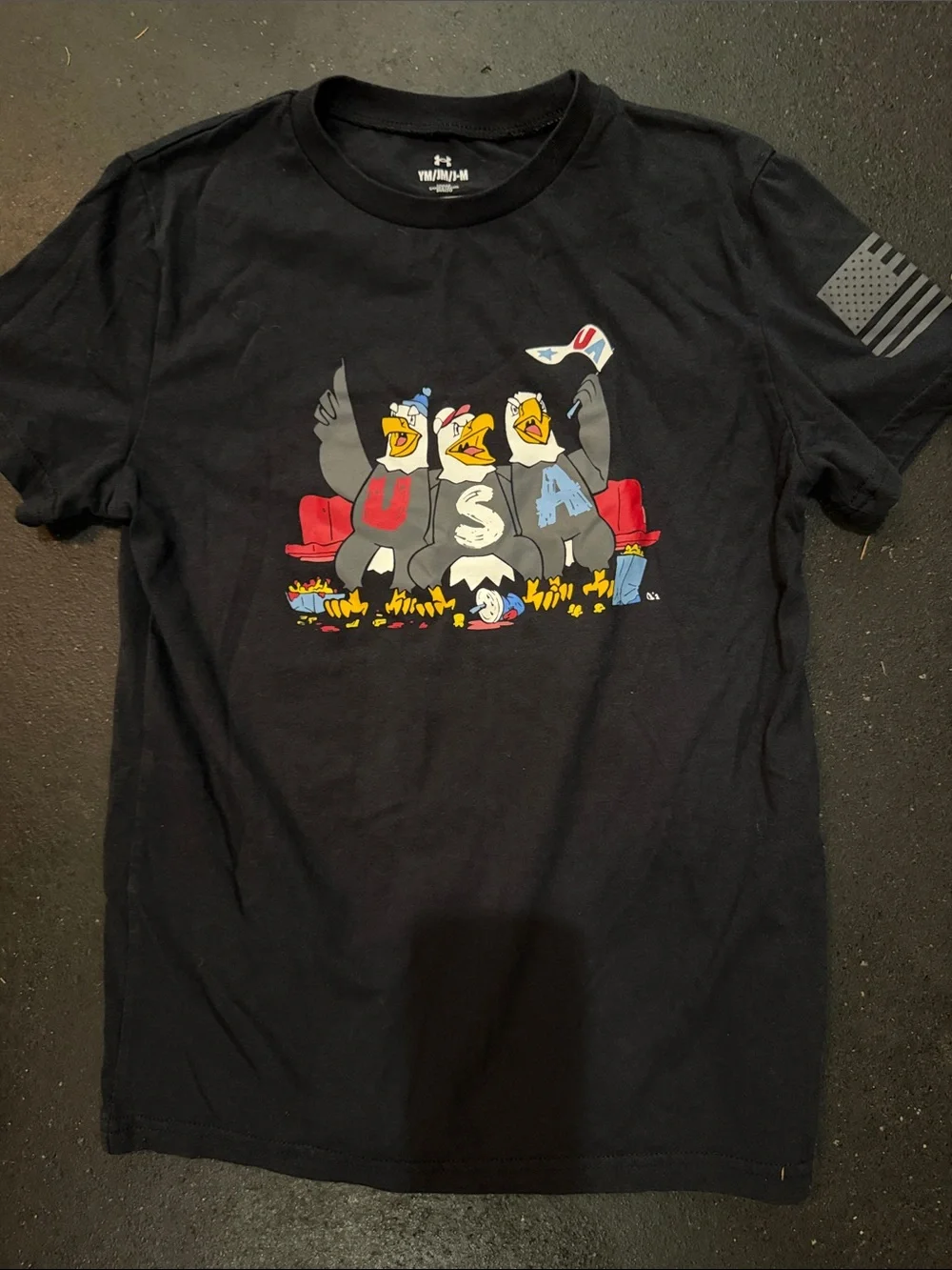 Under Armour Black Patriotic Eagle Trio Graphic Tee